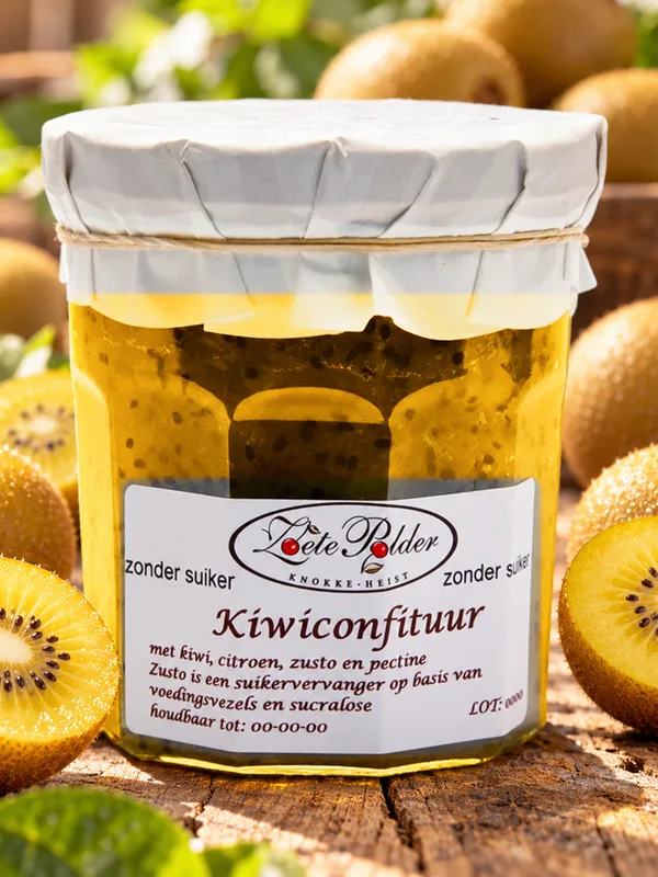 Confituur van gele kiwi (met zoetstof)